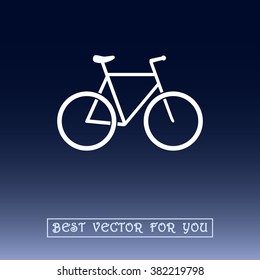 Bicycle sign icon, vector illustration. Flat design style 