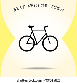Bicycle sign icon, vector illustration. Flat design style 