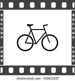 Bicycle sign icon, vector illustration. Flat design style 