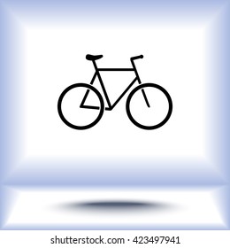 Bicycle sign icon, vector illustration. Flat design style 