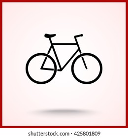 Bicycle sign icon, vector illustration. Flat design style 