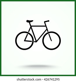 Bicycle sign icon, vector illustration. Flat design style 