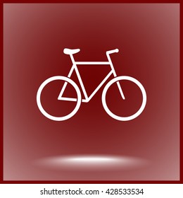 Bicycle sign icon, vector illustration. Flat design style 