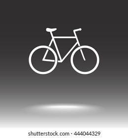 Bicycle sign icon, vector illustration. Flat design style 
