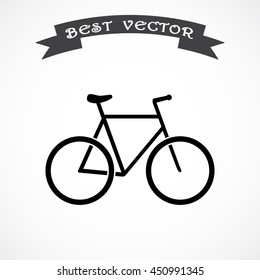 Bicycle sign icon, vector illustration. Flat design style 
