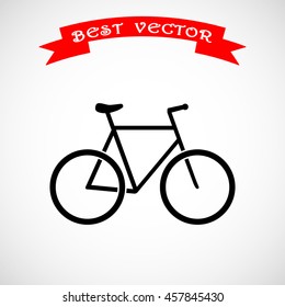 Bicycle sign icon, vector illustration. Flat design style 