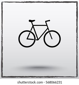 Bicycle sign icon, vector illustration. Flat design style 