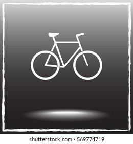 Bicycle sign icon, vector illustration. Flat design style 