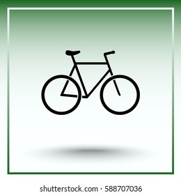 Bicycle sign icon, vector illustration. Flat design style 