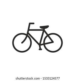 Bicycle Sign Isolated On White Background. Bike Symbol Simple, Flat Vector, Icon You Can Use Your Website Design, Mobile App Or Industrial Design. Vector Illustration