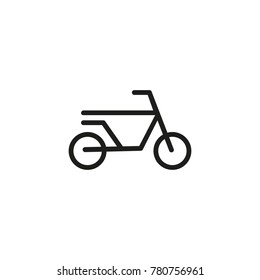 Bicycle sign line icon