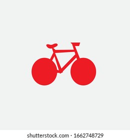 Radzeichen oder Silhouette mit einfacher und flacher Vektorillustration. 