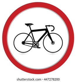 Bicycle Sign. Vector