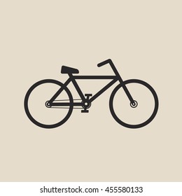 Bicycle sign. Vector flat illustration.
