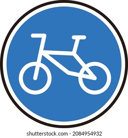 Señal de bicicleta. Icono del vector para el tráfico.