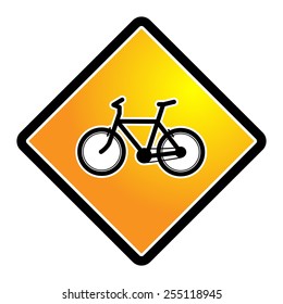 Bicycle sign, vector illustration