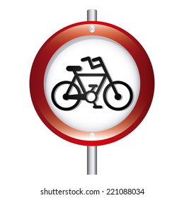 bicycle signal graphic design , vector illustration