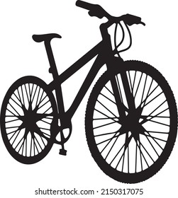 Bicycle silhouette black and white
