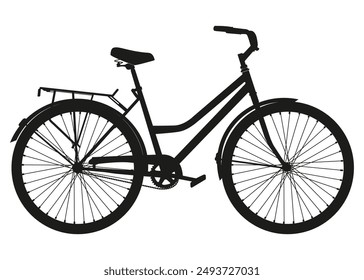 bicycle silhouette. bicycle clipart. bicycle flat icon 