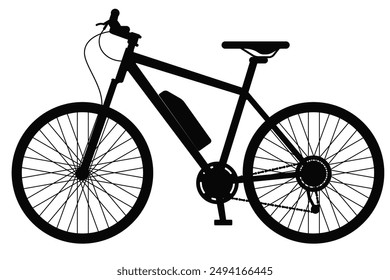 silueta de la bicicleta. icono plano de la bicicleta. símbolo de la bicicleta Vector