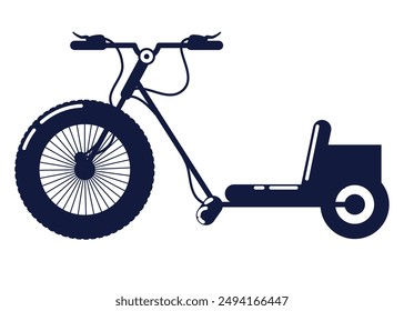 bicycle silhouette. bicycle flat icon. bicycle symbol vector