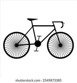 bicycle silhouette. bicycle flat icon. bicycle symbol vector.editable 10 eps