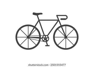 Bicycle silhouette icon isolated white background