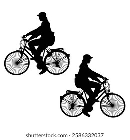 Bicycle Silhouette, Bicycle illustration, Bicycle icon Silhouette, Bicycle Silhouette illustration