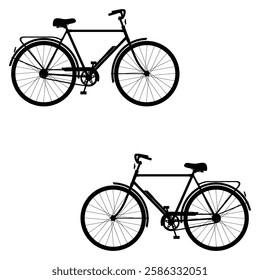 Bicycle Silhouette, Bicycle illustration, Bicycle icon Silhouette, Bicycle Silhouette illustration