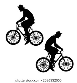 Bicycle Silhouette, Bicycle illustration, Bicycle icon Silhouette, Bicycle Silhouette illustration