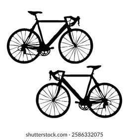 Bicycle Silhouette, Bicycle illustration, Bicycle icon Silhouette, Bicycle Silhouette illustration