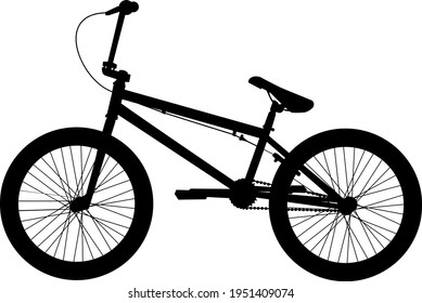 Bicycle Silhouette isolated on white background