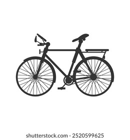 bicycle silhouette on a white background