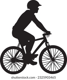 Bicycle Silhouette Vector Art Icons .