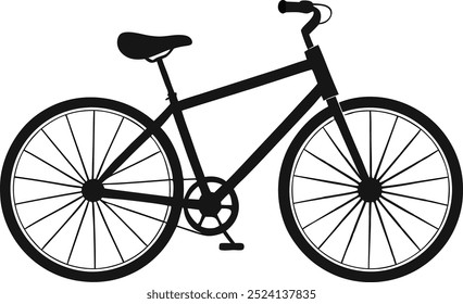 Bicycle silhouette vector art illustration