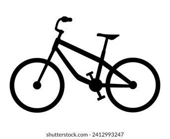 Bicycle silhouette vector art white background