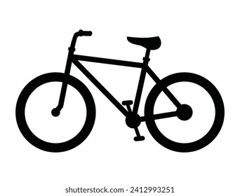 Bicycle silhouette vector art white background