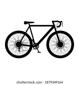 Bicycle silhouette. Silhouette vector illustration.