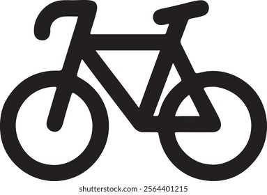 Bicycle silhouette vector illustration on white background 