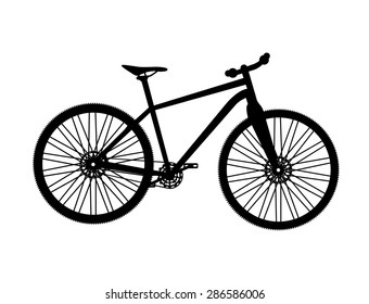 Bicycle Silhouette. Vector Illustrator. EPS10