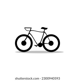 Bicycle Silhouette with white background