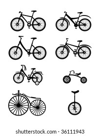 Bicycle silhouettes