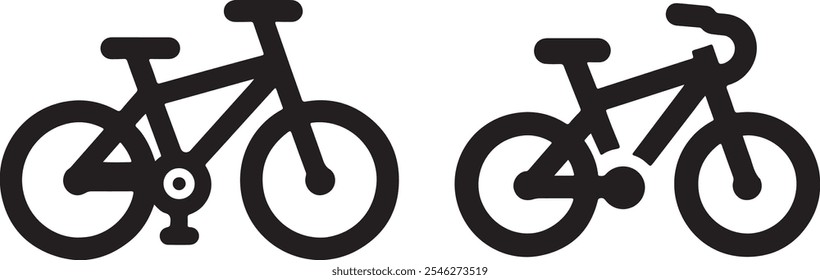 bicycle silhouettes, bike vector set