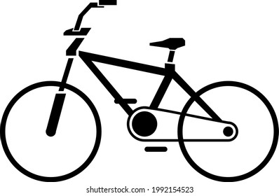 Bicycle silohuette vecto flat icon