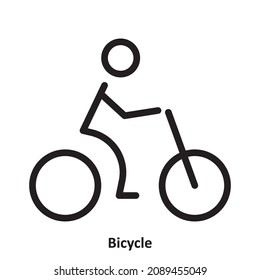 Bicycle. simple icon design, best used for banner, flayer, or web application. Editable stroke with EPS 10 file format