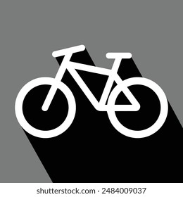 bicycle simple icon, vector illustration 