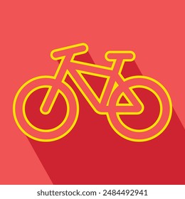 bicycle simple icon, vector illustration 