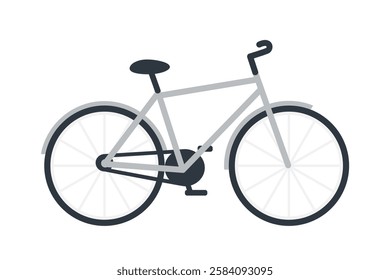 Bicycle simple isolate on white background a Timeless Symbol of Transportation and Freedom