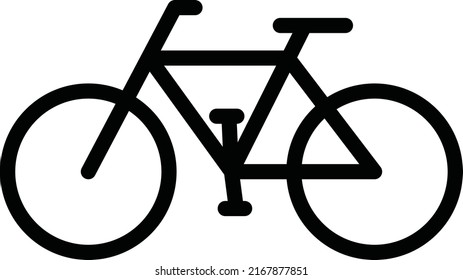 Bicycle Simple Line Work Sign Vector