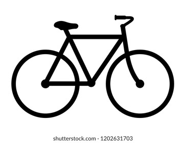 Bicycle simple vector icon on white background